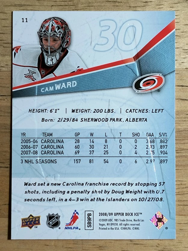 2008-09 Upper Deck Ice #11 Cam Ward