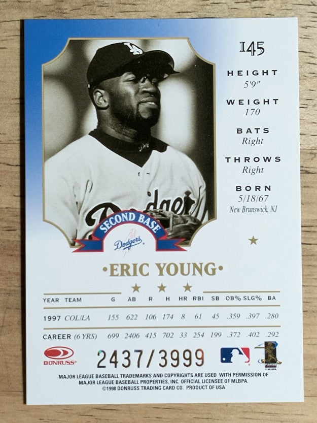 1998 Leaf Fractal Foundations #145 Eric Young