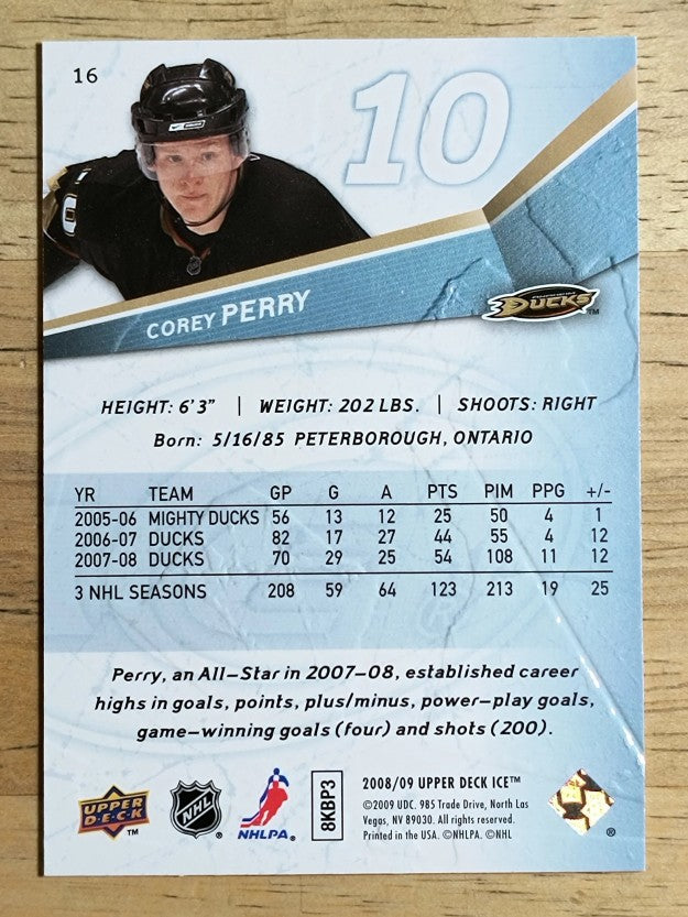 2008-09 Upper Deck Ice #16 Corey Perry