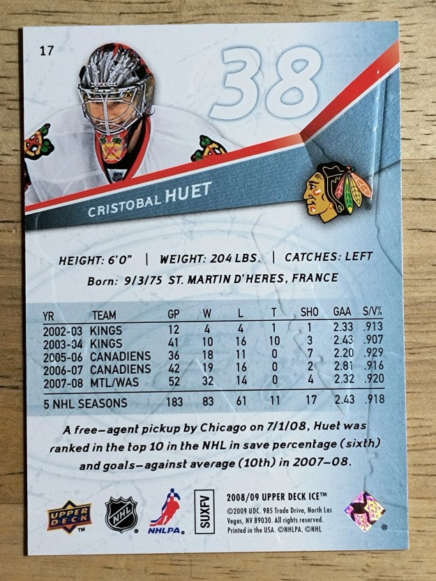 2008-09 Upper Deck Ice #17 Cristobal Huet