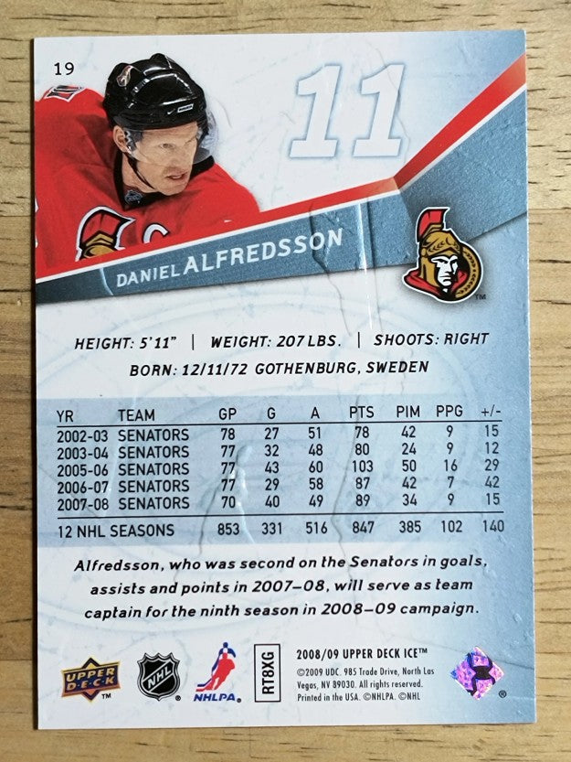 2008-09 Upper Deck Ice #19 Daniel Alfredsson