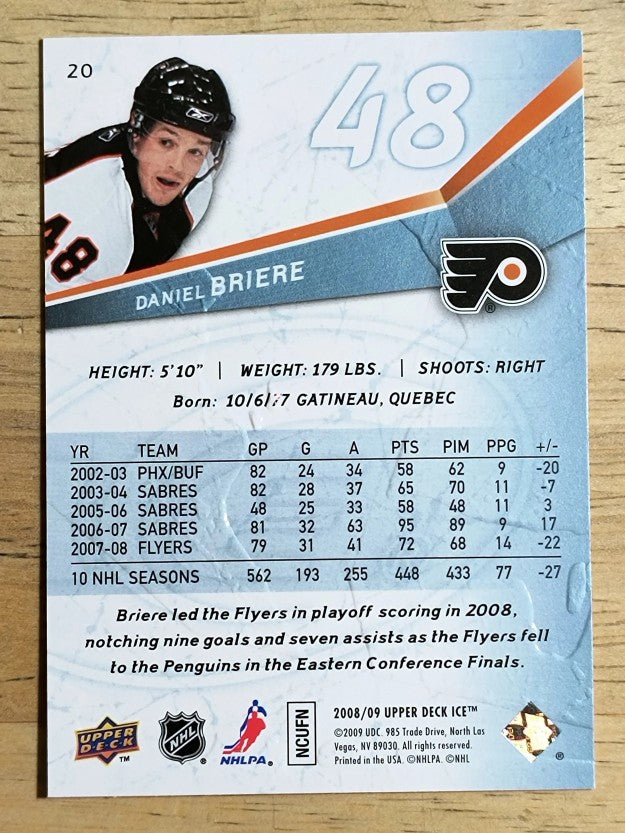 2008-09 Upper Deck Ice #20 Daniel Briere