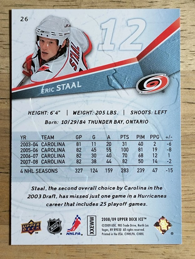 2008-09 Upper Deck Ice #26 Eric Staal