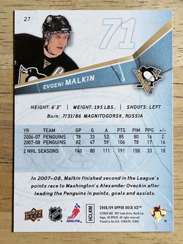 2008-09 Upper Deck Ice #27 Evgeni Malkin