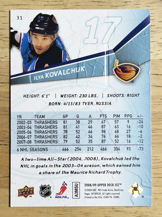 2008-09 Upper Deck Ice #31 Ilya Kovalchuk
