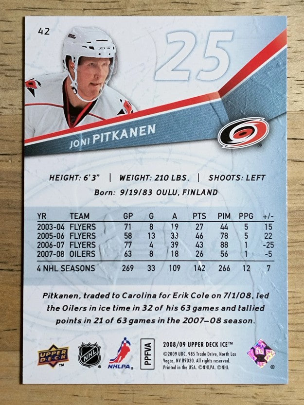 2008-09 Upper Deck Ice #42 Joni Pitkanen