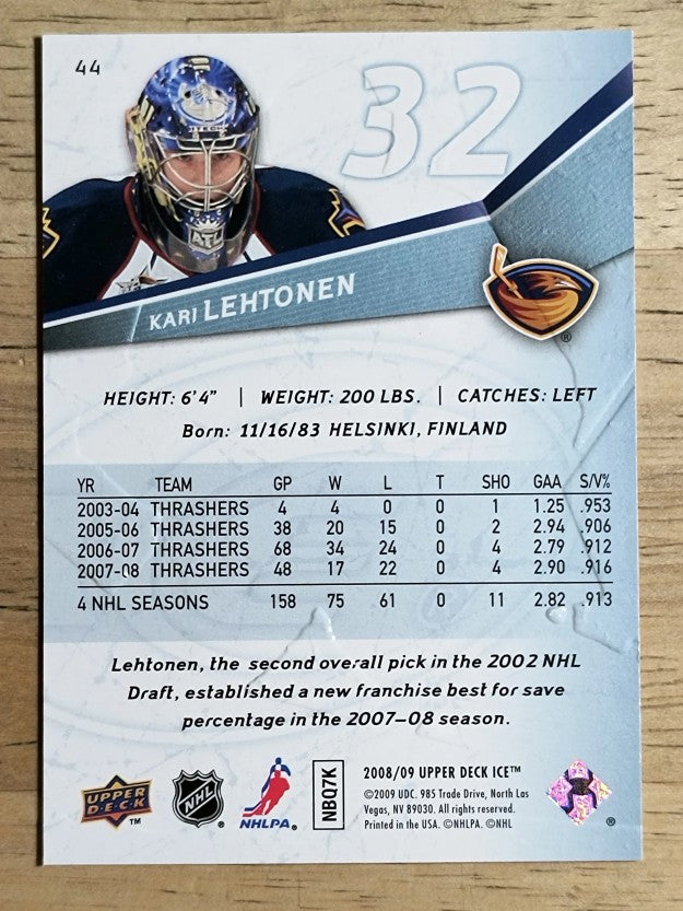 2008-09 Upper Deck Ice #44 Kari Lehtonen