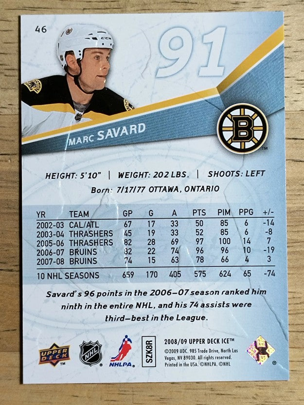 2008-09 Upper Deck Ice #46 Marc Savard