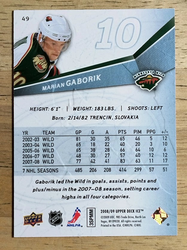 2008-09 Upper Deck Ice #49 Marian Gaborik