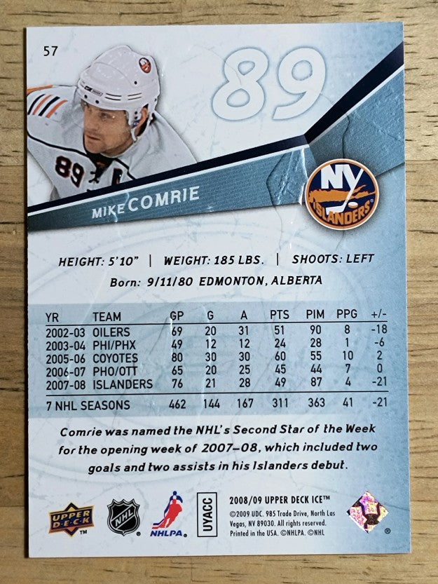 2008-09 Upper Deck Ice #57 Mike Comrie
