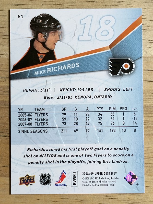 2008-09 Upper Deck Ice #61 Mike Richards