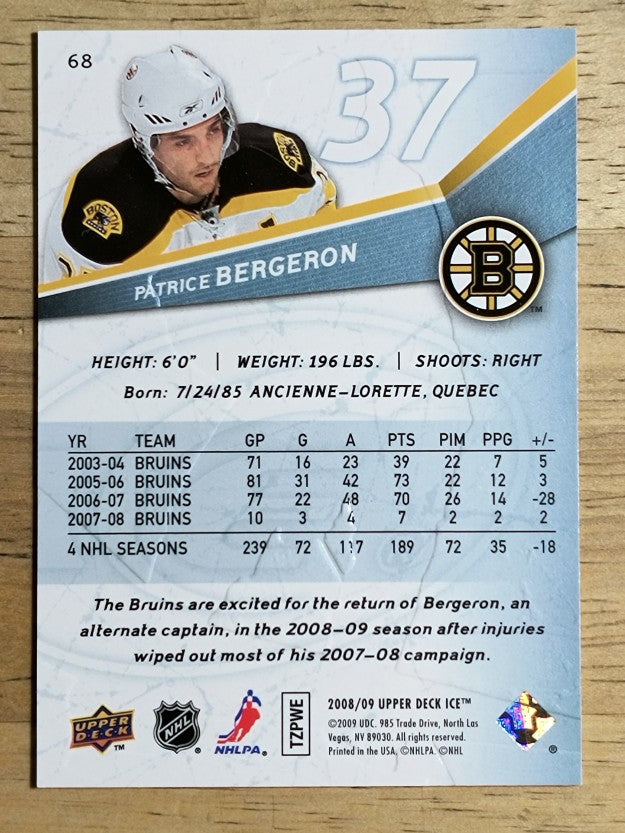 2008-09 Upper Deck Ice #68 Patrice Bergeron