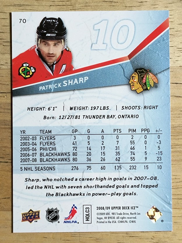 2008-09 Upper Deck Ice #70 Patrick Sharp