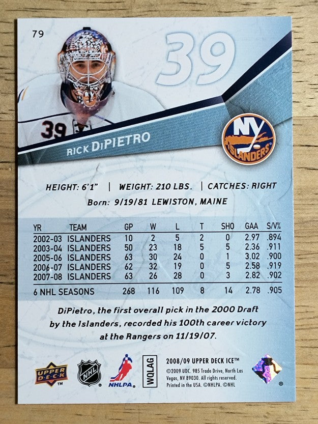 2008-09 Upper Deck Ice #79 Rick DiPietro