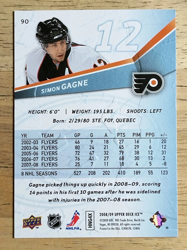 2008-09 Upper Deck Ice #90 Simon Gagne