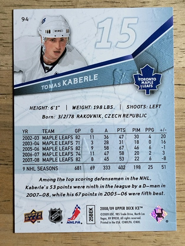 2008-09 Upper Deck Ice #94 Tomas Kaberle