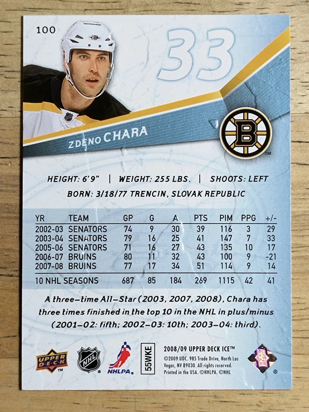 2008-09 Upper Deck Ice #100 Zdeno Chara