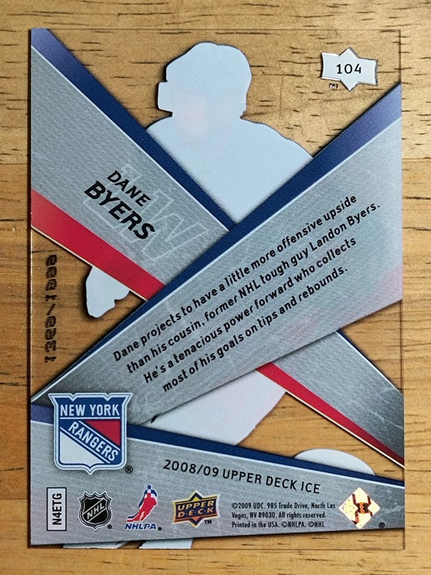 2008-09 Upper Deck Ice #104 Dane Byers RC