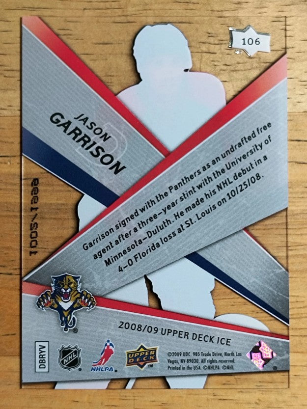 2008-09 Upper Deck Ice #106 Jason Garrison RC