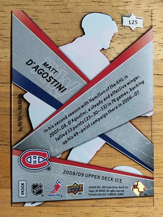 2008-09 Upper Deck Ice #125 Matt D'Agostini RC