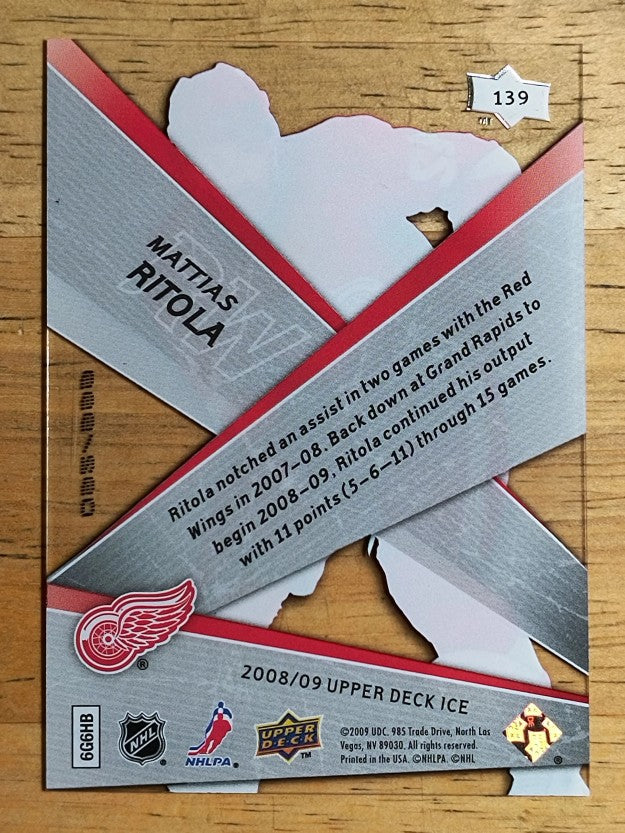 2008-09 Upper Deck Ice #139 Mattias Ritola RC