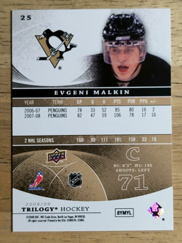 2008-09 Upper Deck Trilogy #25 Evgeni Malkin