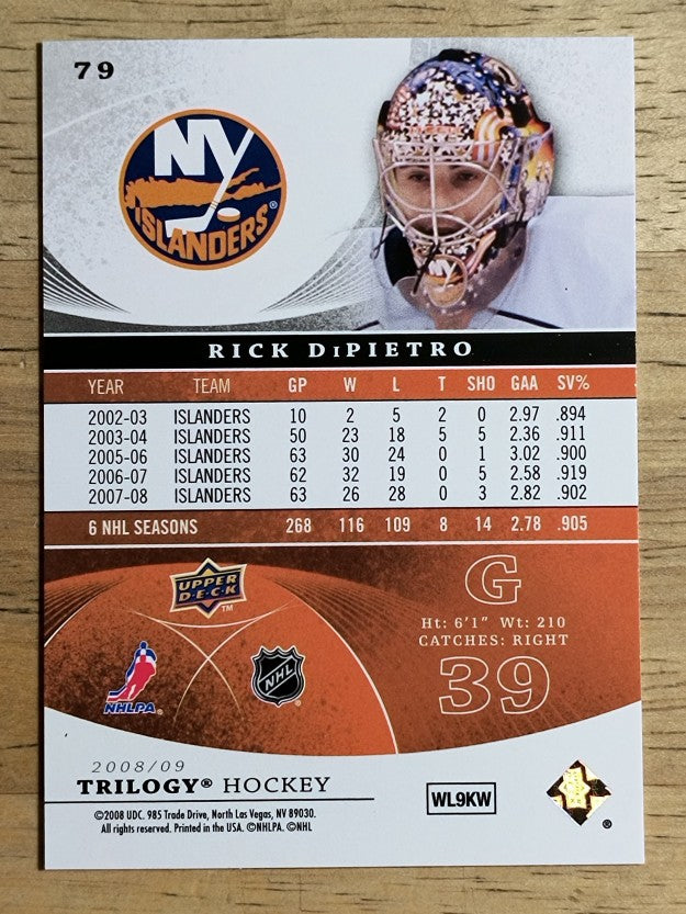 2008-09 Upper Deck Trilogy #79 Rick DiPietro