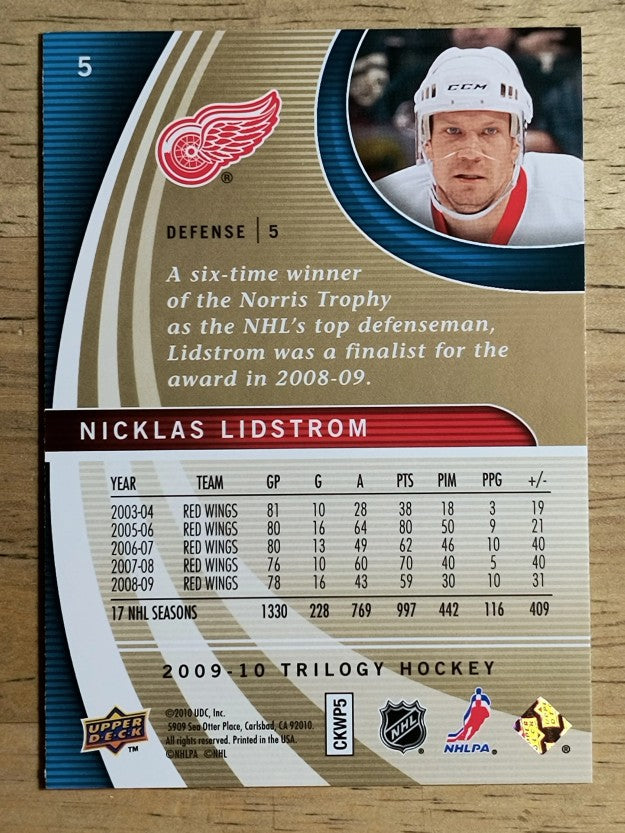 2009-10 Upper Deck Trilogy #5 Nicklas Lidstrom