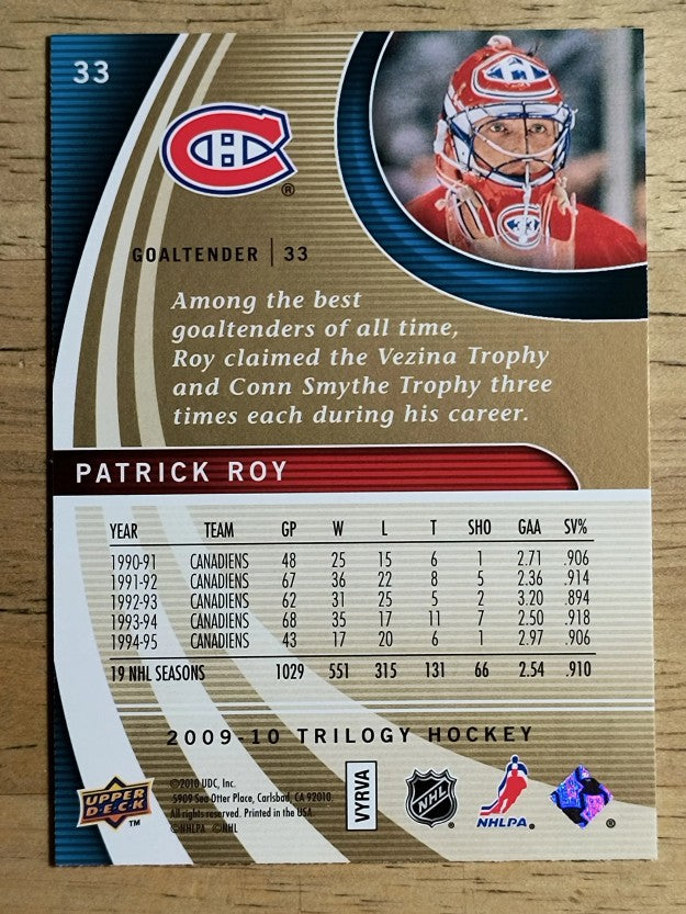 2009-10 Upper Deck Trilogy #33 Patrick Roy
