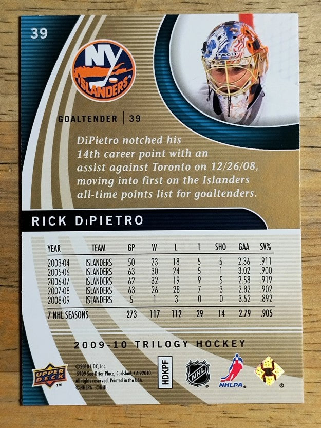 2009-10 Upper Deck Trilogy #39 Rick DiPietro