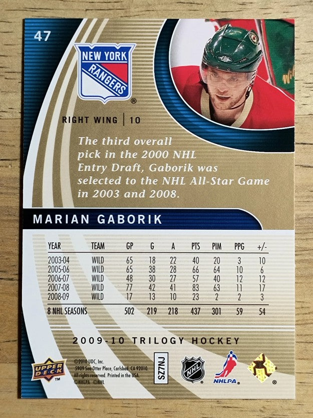 2009-10 Upper Deck Trilogy #47 Marian Gaborik