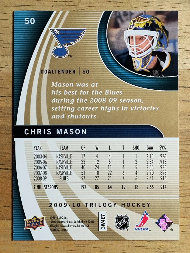 2009-10 Upper Deck Trilogy #50 Chris Mason