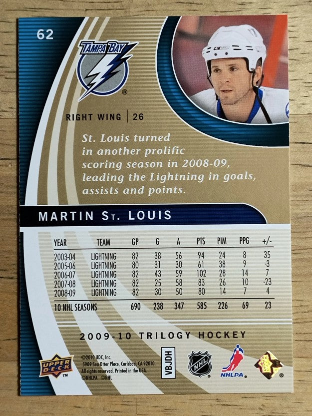2009-10 Upper Deck Trilogy #62 Martin St. Louis