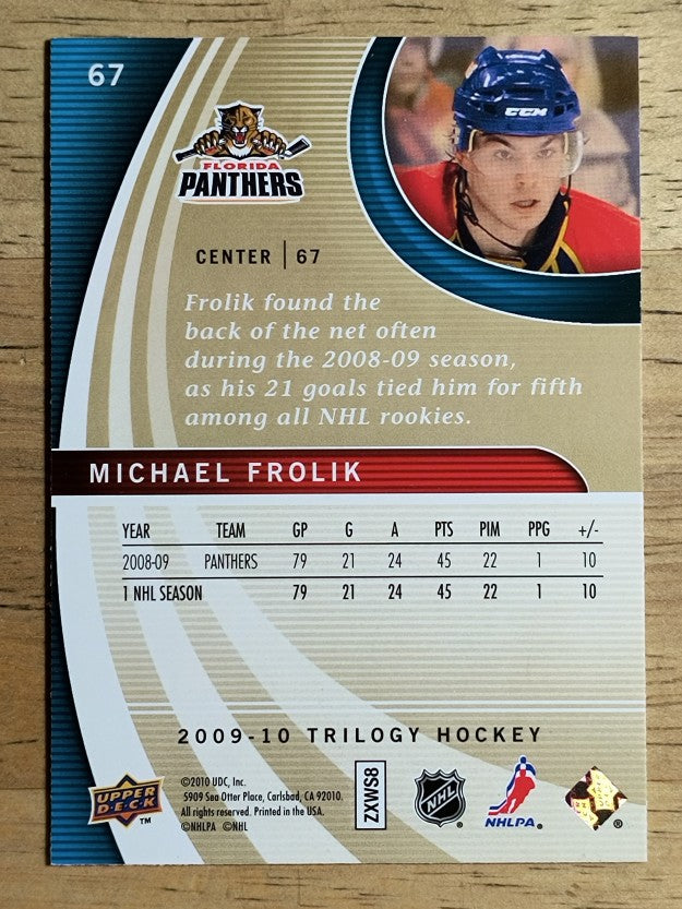 2009-10 Upper Deck Trilogy #67 Michael Frolik