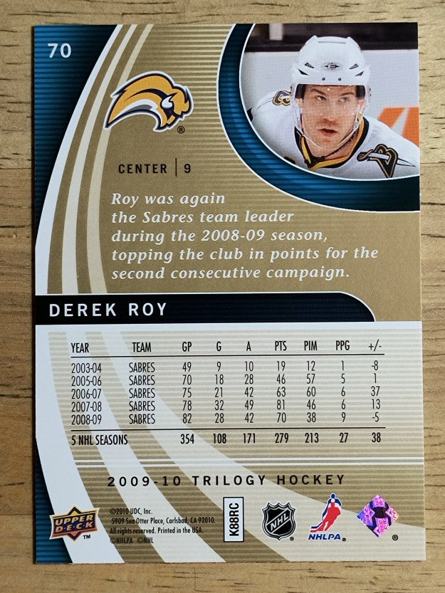 2009-10 Upper Deck Trilogy #70 Derek Roy