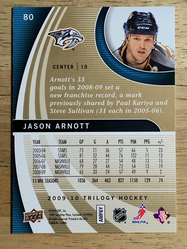 2009-10 Upper Deck Trilogy #80 Jason Arnott