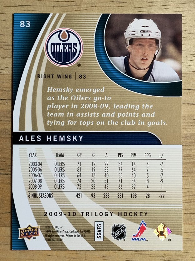 2009-10 Upper Deck Trilogy #83 Ales Hemsky