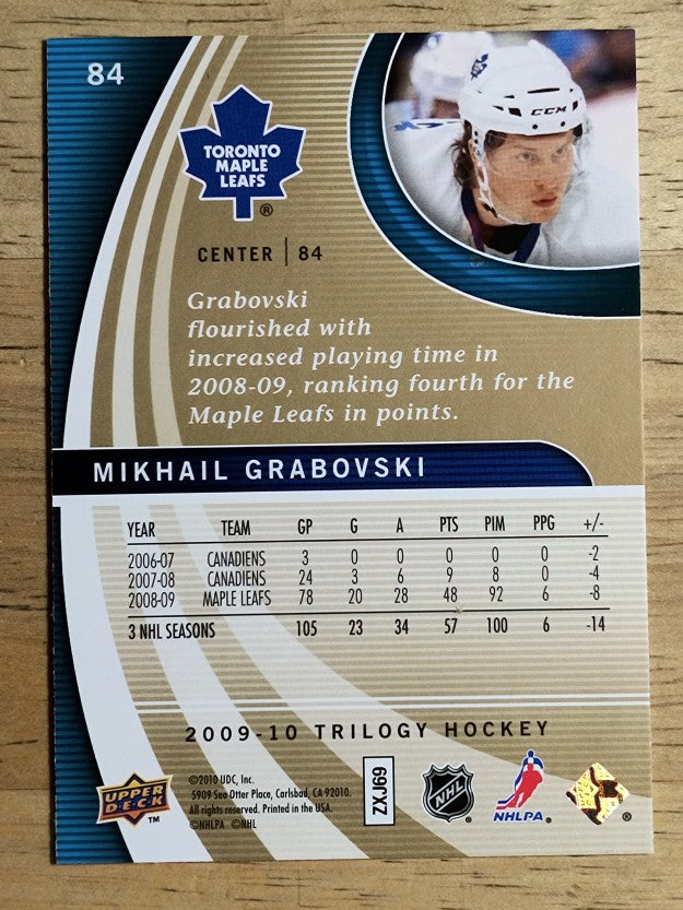 2009-10 Upper Deck Trilogy #84 Mikhail Grabovski