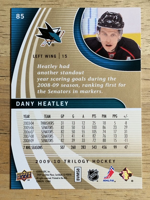 2009-10 Upper Deck Trilogy #85 Dany Heatley