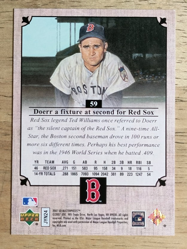 2007 UD Masterpieces Glossy #59 Bobby Doerr