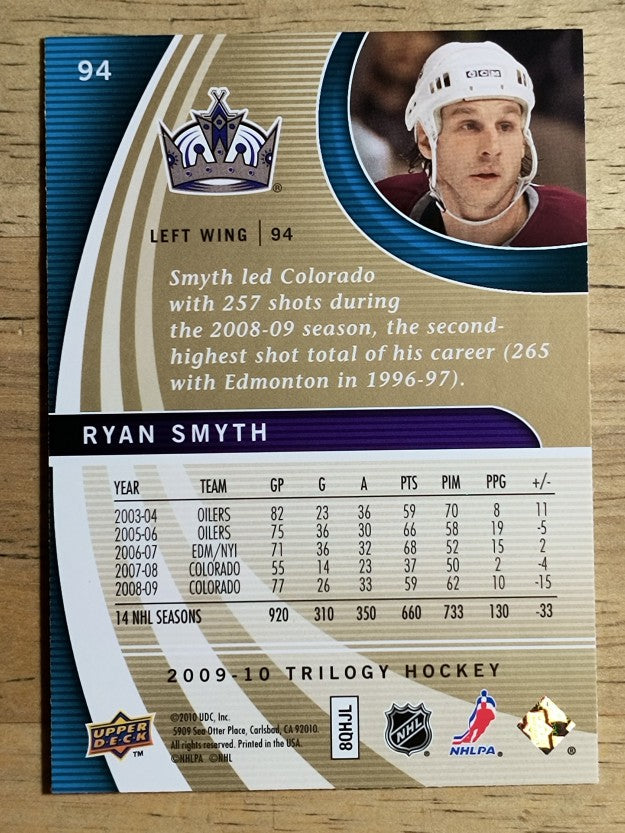 2009-10 Upper Deck Trilogy #94 Ryan Smyth