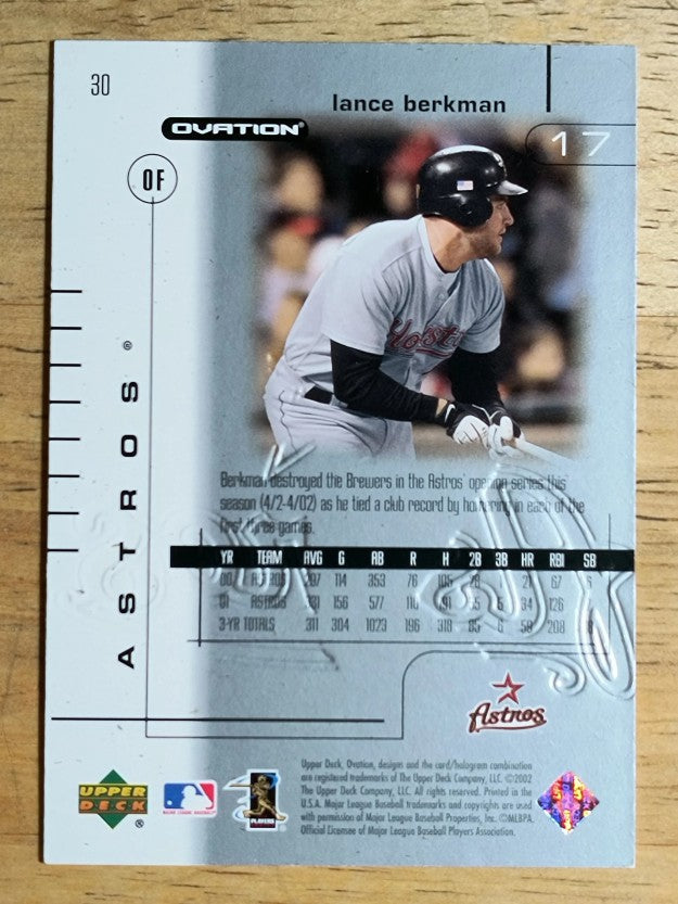 2002 Upper Deck Ovation Silver #30 Lance Berkman