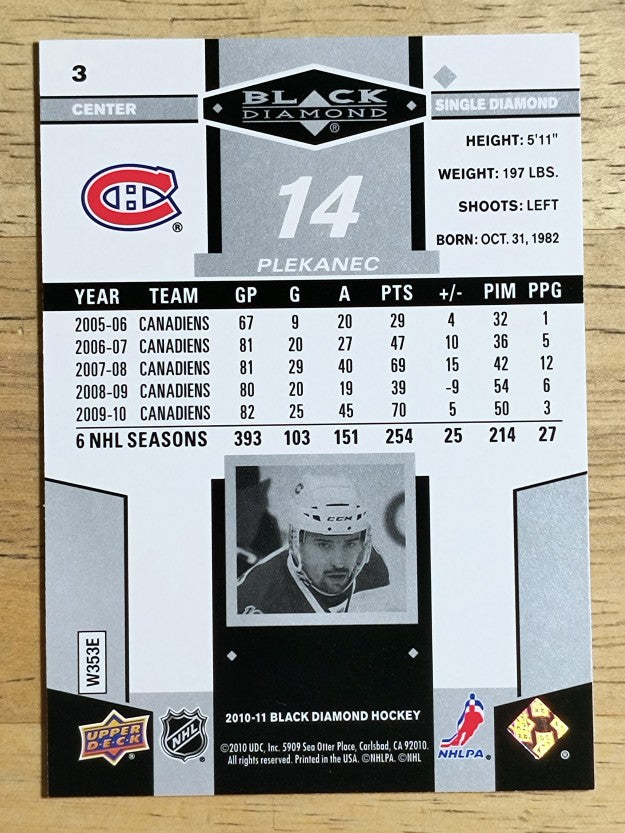 2010-11 Black Diamond #3 Tomas Plekanec