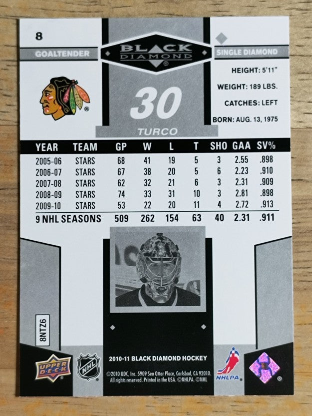 2010-11 Black Diamond #8 Marty Turco