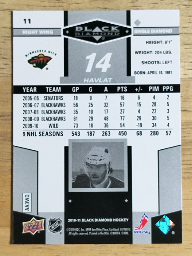 2010-11 Black Diamond #11 Martin Havlat