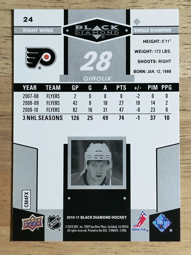 2010-11 Black Diamond #24 Claude Giroux