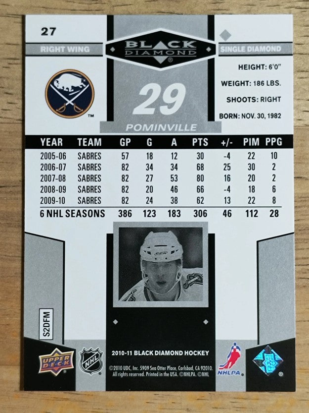 2010-11 Black Diamond #27 Jason Pominville