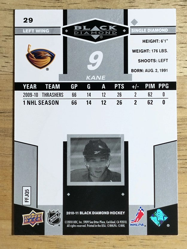 2010-11 Black Diamond #29 Evander Kane