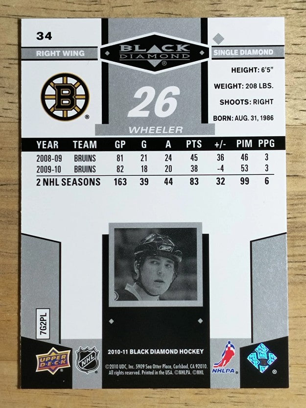 2010-11 Black Diamond #34 Blake Wheeler