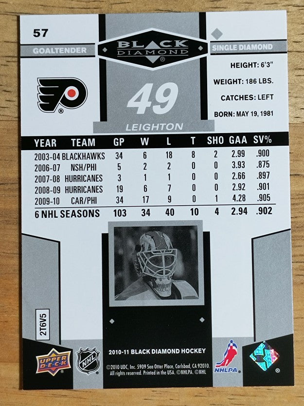 2010-11 Black Diamond #57 Michael Leighton